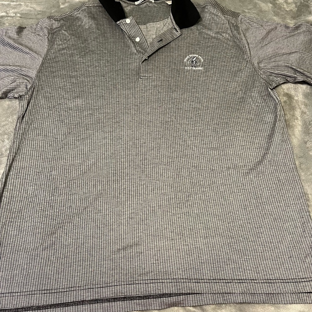 Clark Gregory Black and Gray Polo Shirt